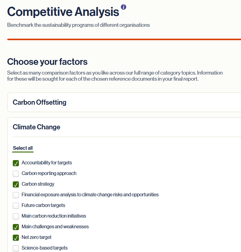 Muuvment IQ interface: Select a specific topic or choose all available options.